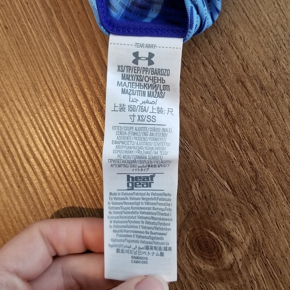 Under Armour Heat Gear Running Singlet XS Fitted Loose Compression Blue w/Reflex - Picture 12 of 13